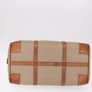 CELINE Macadam Canvas Hand Bag PVC Beige Gold Auth 186693-5