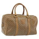 CELINE Macadam Canvas Hand Bag PVC Beige Gold Auth 186694-1