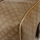 CELINE Macadam Canvas Hand Bag PVC Beige Gold Auth 186694-15