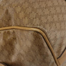 CELINE Macadam Canvas Hand Bag PVC Beige Gold Auth 186694-16