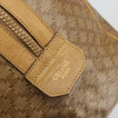 CELINE Macadam Canvas Hand Bag PVC Beige Gold Auth 186694-10