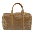 CELINE Macadam Canvas Hand Bag PVC Beige Gold Auth 186694-2