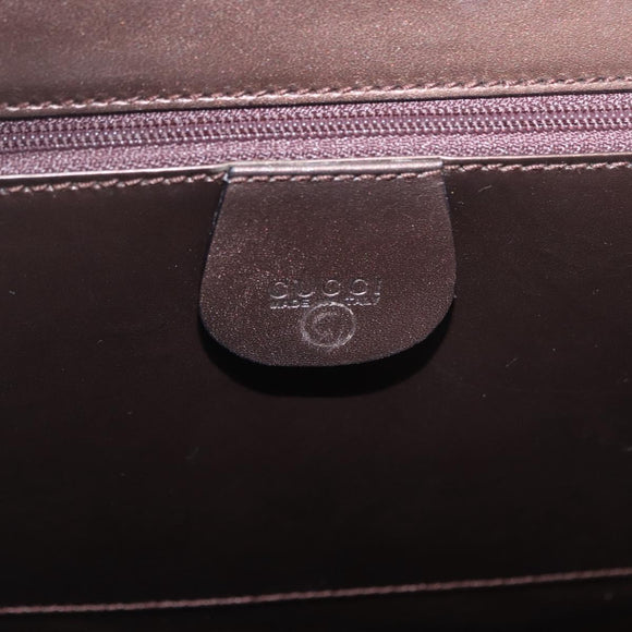 GUCCI Shoulder Bag Leather Brown 004 0406 0492 Auth 186696