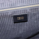 FENDI 2JOURS Tote Bag Leather Black Gold Auth 186697A-18
