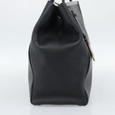 FENDI 2JOURS Tote Bag Leather Black Gold Auth 186697A-3