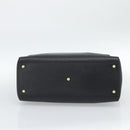 FENDI 2JOURS Tote Bag Leather Black Gold Auth 186697A-5
