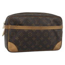 LOUIS VUITTON Monogram Compiegne 28 Clutch Bag M51845 LV Auth 186698-1