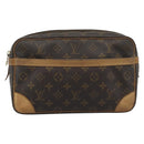 LOUIS VUITTON Monogram Compiegne 28 Clutch Bag M51845 LV Auth 186698-13