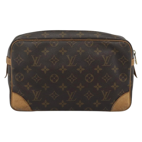 LOUIS VUITTON Monogram Compiegne 28 Clutch Bag M51845 LV Auth 186698