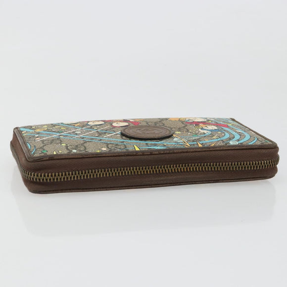 GUCCI GG Supreme Wallet PVC Beige 647940 Auth 186699A
