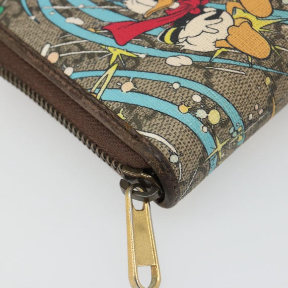 GUCCI GG Supreme Wallet PVC Beige 647940 Auth 186699A