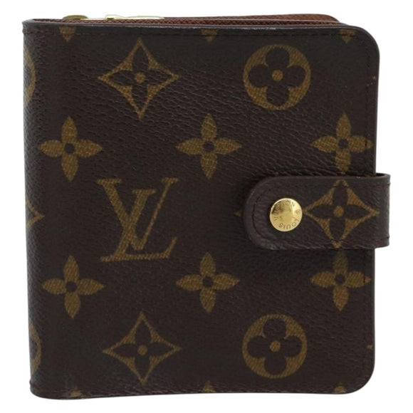 LOUIS VUITTON Monogram Compact Zip Wallet M61667 LV Auth 186702A