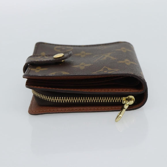 LOUIS VUITTON Monogram Compact Zip Wallet M61667 LV Auth 186702A