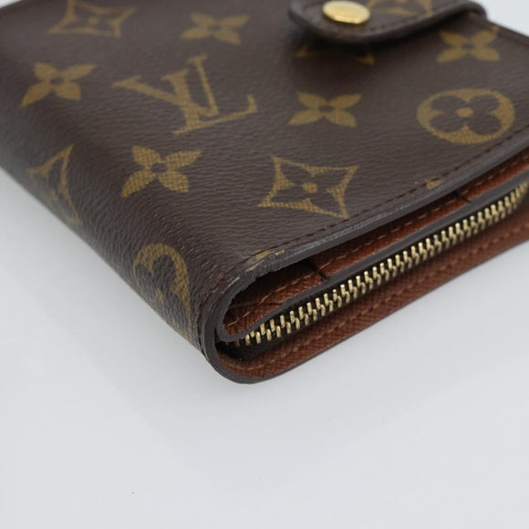 LOUIS VUITTON Monogram Compact Zip Wallet M61667 LV Auth 186702A