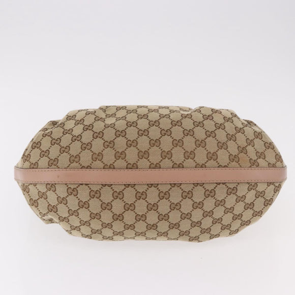GUCCI GG Canvas Tote Bag Beige Gold 269953 Auth 186704A