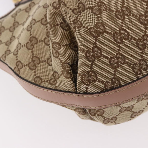 GUCCI GG Canvas Tote Bag Beige Gold 269953 Auth 186704A