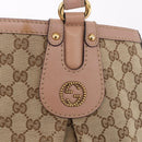 GUCCI GG Canvas Tote Bag Beige Gold 269953 Auth 186704A-15