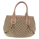 GUCCI GG Canvas Tote Bag Beige Gold 269953 Auth 186704A-2