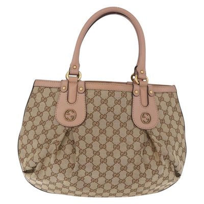 GUCCI GG Canvas Tote Bag Beige Gold 269953 Auth 186704A - 0