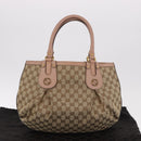 GUCCI GG Canvas Tote Bag Beige Gold 269953 Auth 186704A-24