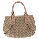 GUCCI GG Canvas Tote Bag Beige Gold 269953 Auth 186704A-3