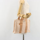 HERMES Fourre Tout PM Hand Bag Canvas Orange Silver Auth 186705A-23