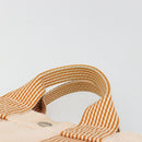 HERMES Fourre Tout PM Hand Bag Canvas Orange Silver Auth 186705A-8