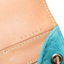 CELINE C Macadam Canvas Backpack Silver Turquoise Blue Auth 186708V-27
