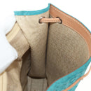 CELINE C Macadam Canvas Backpack Silver Turquoise Blue Auth 186708V-28