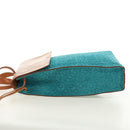 CELINE C Macadam Canvas Backpack Silver Turquoise Blue Auth 186708V-3