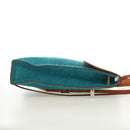 CELINE C Macadam Canvas Backpack Silver Turquoise Blue Auth 186708V-4