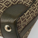 FENDI Zucchino Canvas Shoulder Bag Beige Gold 8BR531 Auth 186711V-12