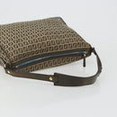 FENDI Zucchino Canvas Shoulder Bag Beige Gold 8BR531 Auth 186711V-7