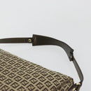 FENDI Zucchino Canvas Shoulder Bag Beige Gold 8BR531 Auth 186711V-8