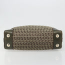 FENDI Zucchino Canvas Shoulder Bag Beige Gold 8BR531 Auth 186711V-9