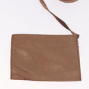 FENDI Shoulder Bag Leather 2way Bronze Gold Auth 186712-25
