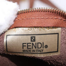FENDI Shoulder Bag Leather 2way Bronze Gold Auth 186712-28