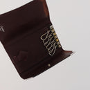 CARTIER Must Line Card Case Leather 6 Set Bordeaux Auth 186715-13