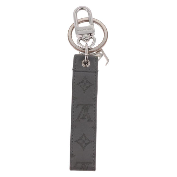 LOUIS VUITTON Bag Charm Leather Gray Silver M00893 LV Auth 186716