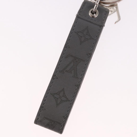 LOUIS VUITTON Bag Charm Leather Gray Silver M00893 LV Auth 186716