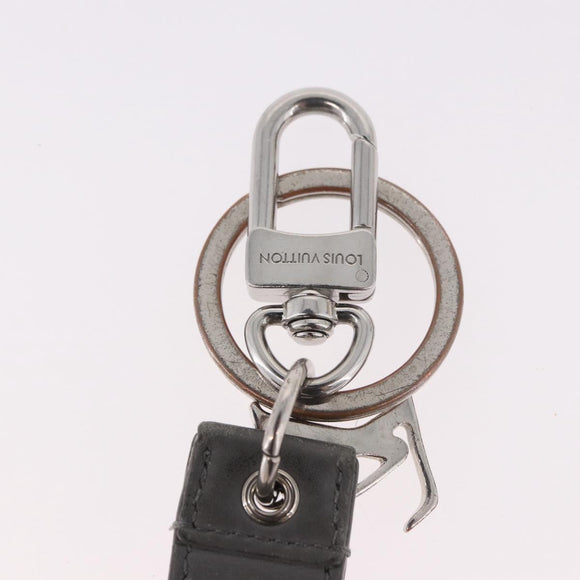 LOUIS VUITTON Bag Charm Leather Gray Silver M00893 LV Auth 186716
