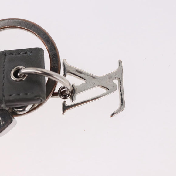 LOUIS VUITTON Bag Charm Leather Gray Silver M00893 LV Auth 186716