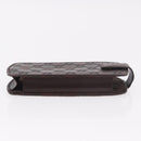 GUCCI Micro Guccissima GG Canvas Sunglass Case Leather Brown Gold Auth 186717-3