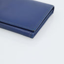 CELINE Long Wallet Leather Blue Gold Auth 186718A-7