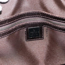 FENDI Zucchino Canvas Hand Bag Beige Silver Auth 186800A-19