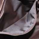 FENDI Zucchino Canvas Hand Bag Beige Silver Auth 186800A-23