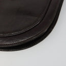 SAINT LAURENT Shoulder Bag Leather Brown Gold Auth 186801A-10
