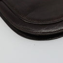SAINT LAURENT Shoulder Bag Leather Brown Gold Auth 186801A-11