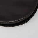 SAINT LAURENT Shoulder Bag Leather Brown Gold Auth 186801A-12