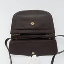 SAINT LAURENT Shoulder Bag Leather Brown Gold Auth 186801A-16
